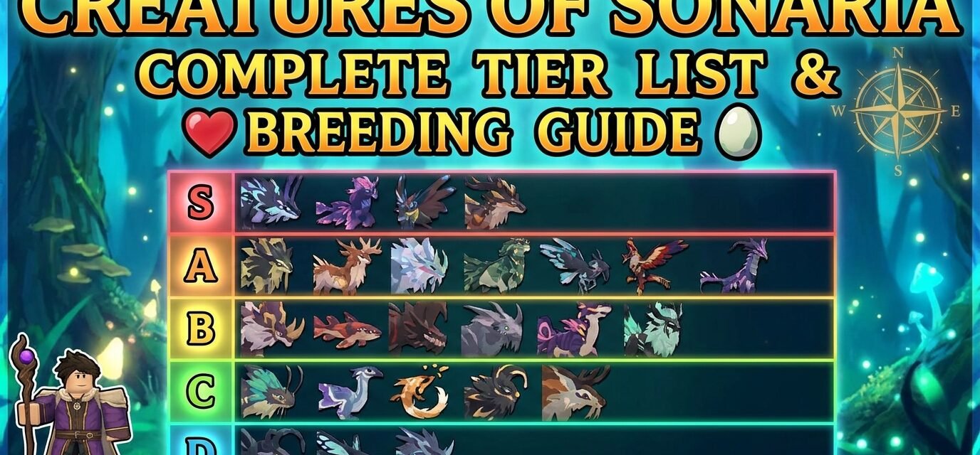 Creatures of Sonaria Complete Tier List & Breeding Guide (2026)